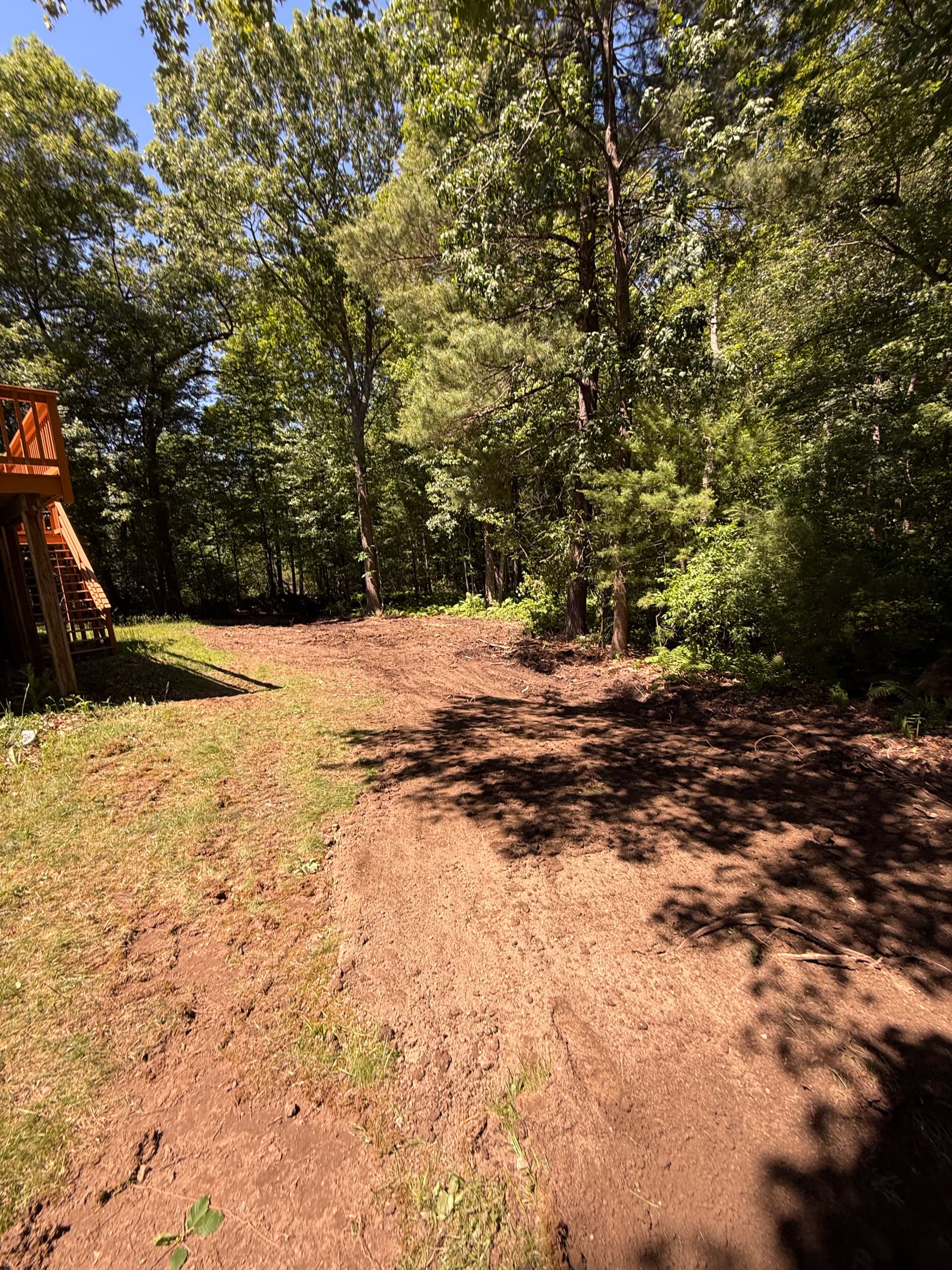 Gallery photos for Lawn Extension Through Land Clearing and Grading in Ashland: Image #1