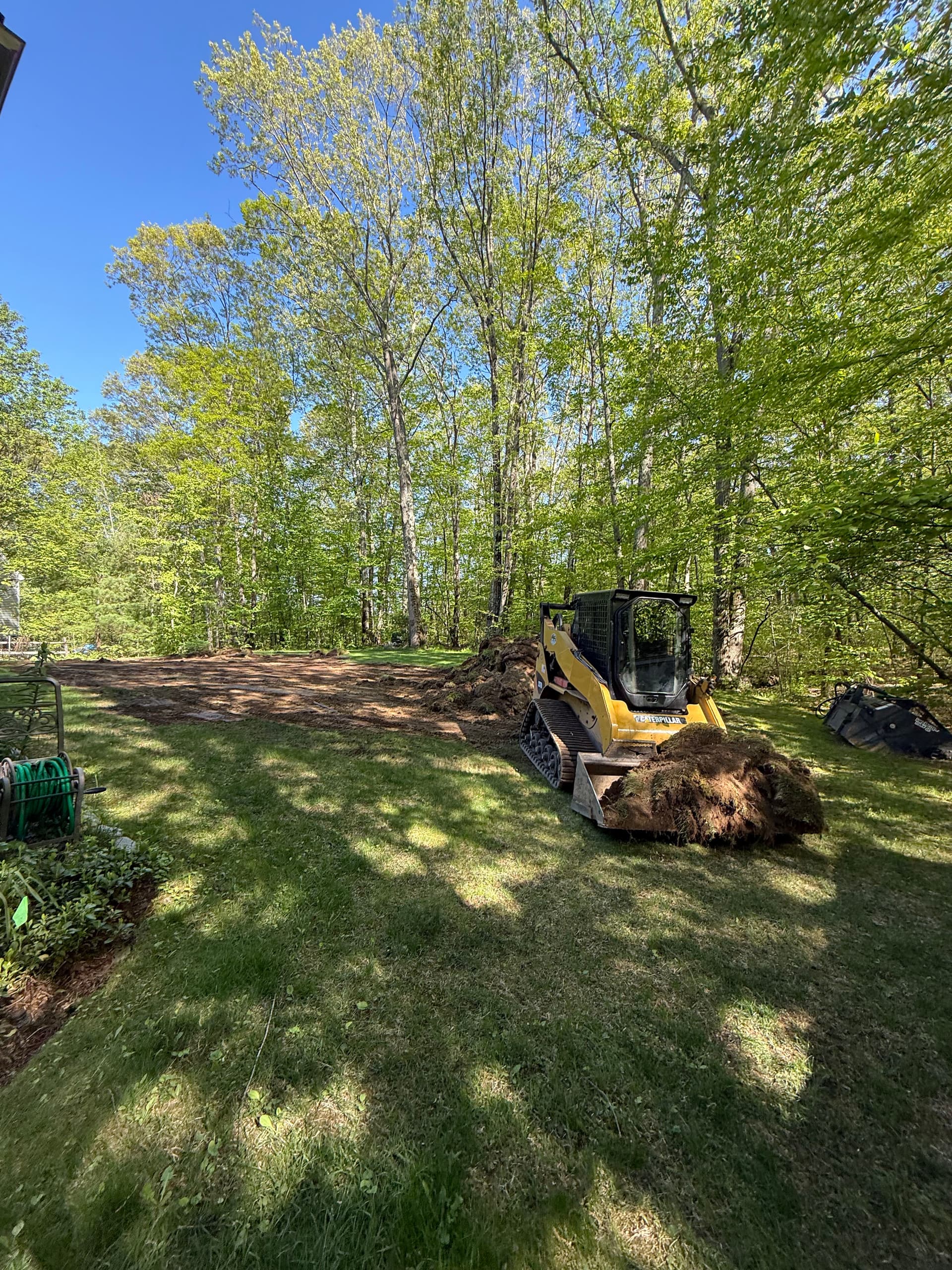 Backyard Cleared, Graded and Loamed for Hydroseed in Northbridge